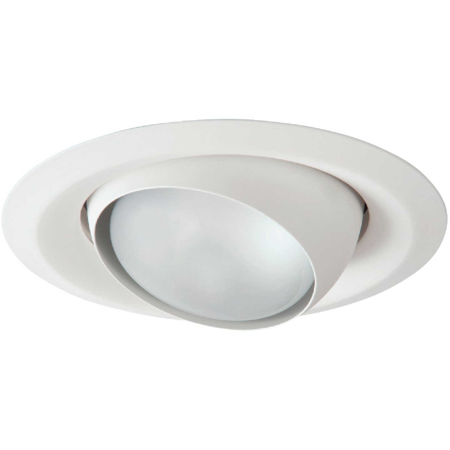 Halo 6 In. White Self-Flanged Eyeball Recessed Light Trim Image 1
