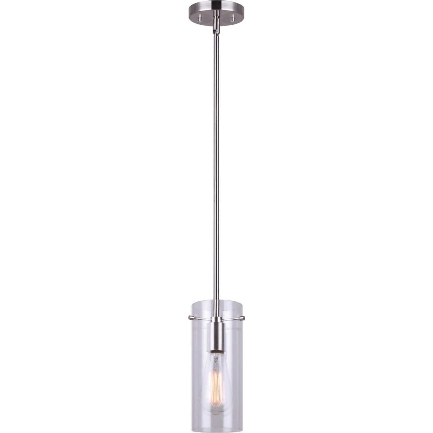 Home Impressions Joni 1-Bulb Brushed Nickel Incandescent Pendant Light Fixture Image 1