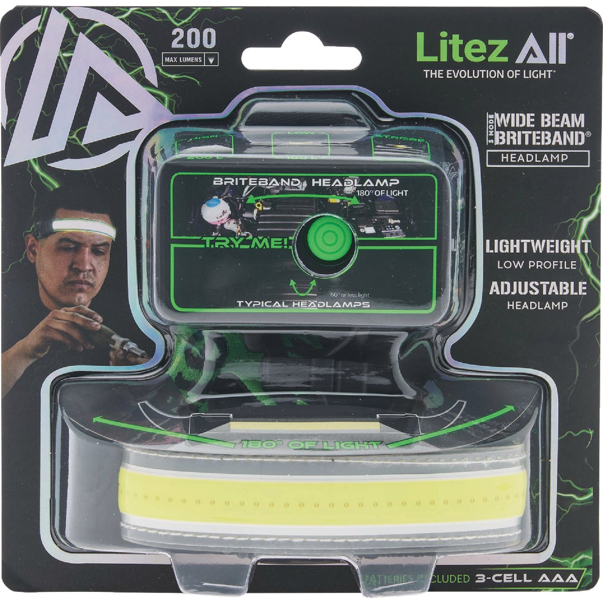 LitezAll Briteband 200 Lm. Headband Light Image 2