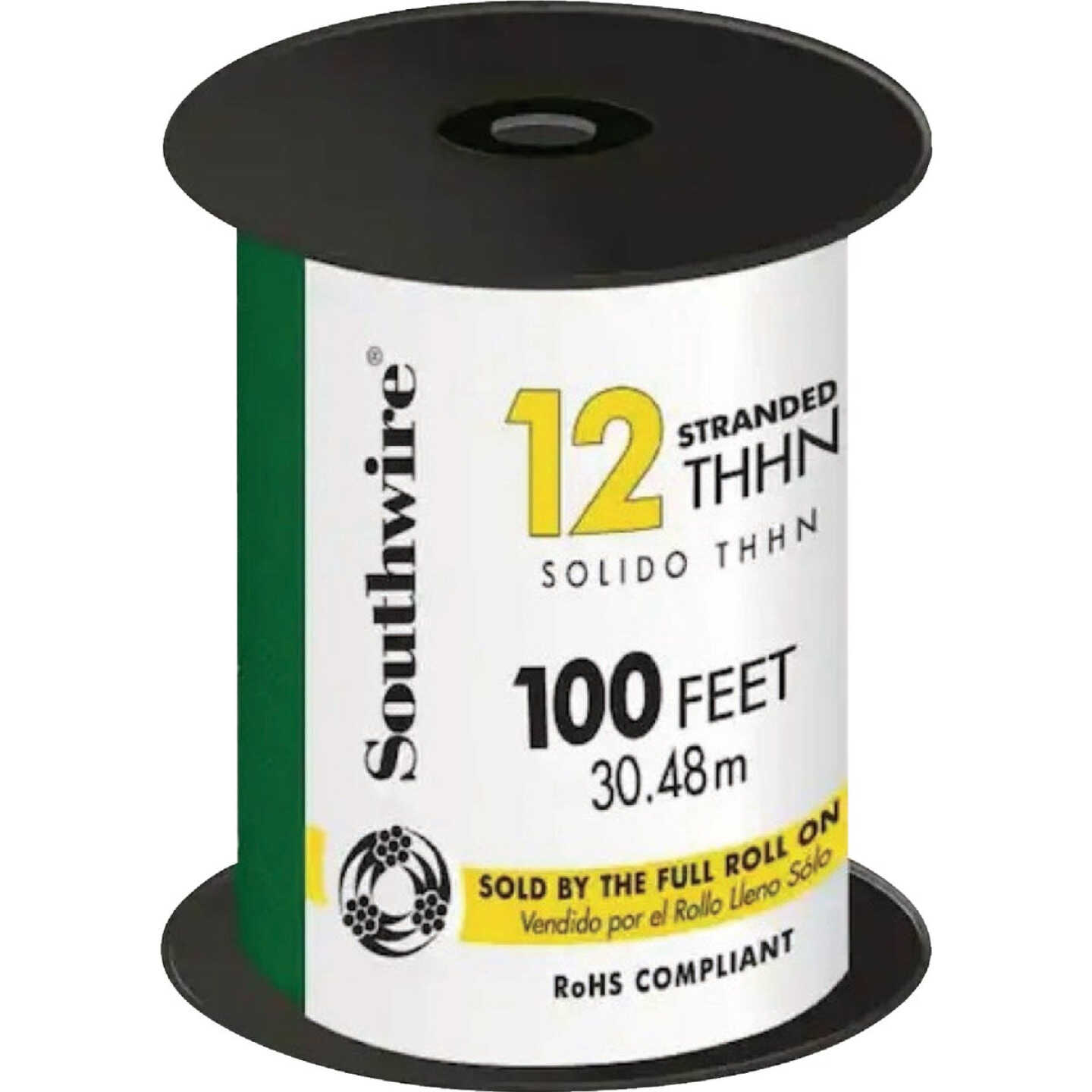 Southwire SIMpull 100 Ft. 12 AWG Stranded Green THHN Electrical Wire Image 1