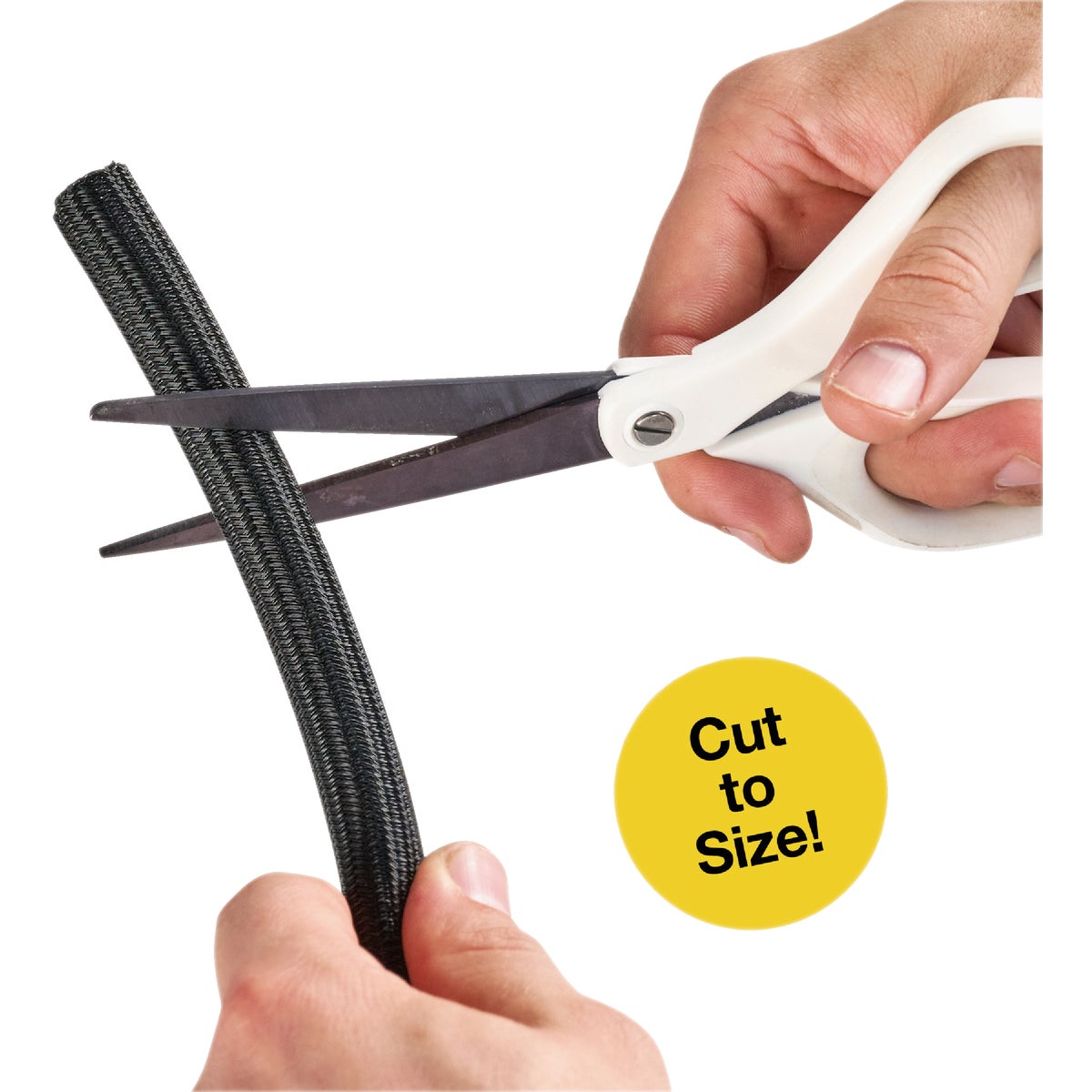 Wrap-It Storage 10 Ft. x 3/4 In. Black Mesh Cable Sleeve Image 4