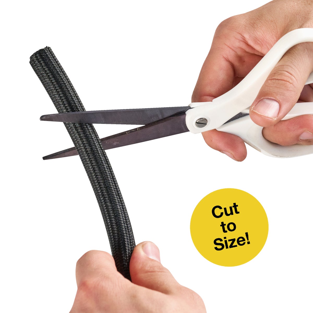 Wrap-It Storage 10 Ft. x 3/4 In. Black Mesh Cable Sleeve Image 7