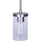 Canarm Britton Brushed Nickel Pendant Light Fixture, Clear Glass Image 5