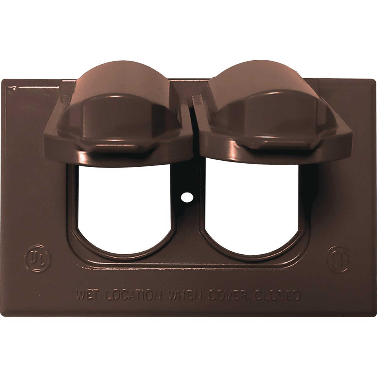 Southwire Single Gang Horizontal Bronze Weatherproof Duplex Cover Image 1