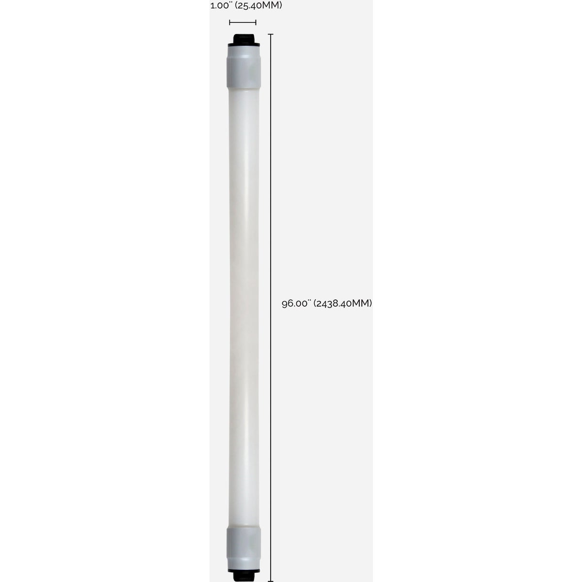 Satco 110W Equivalent 96 in. Natural Light T8 Recessed Double Contact LED Tube Light Bulb Image 2