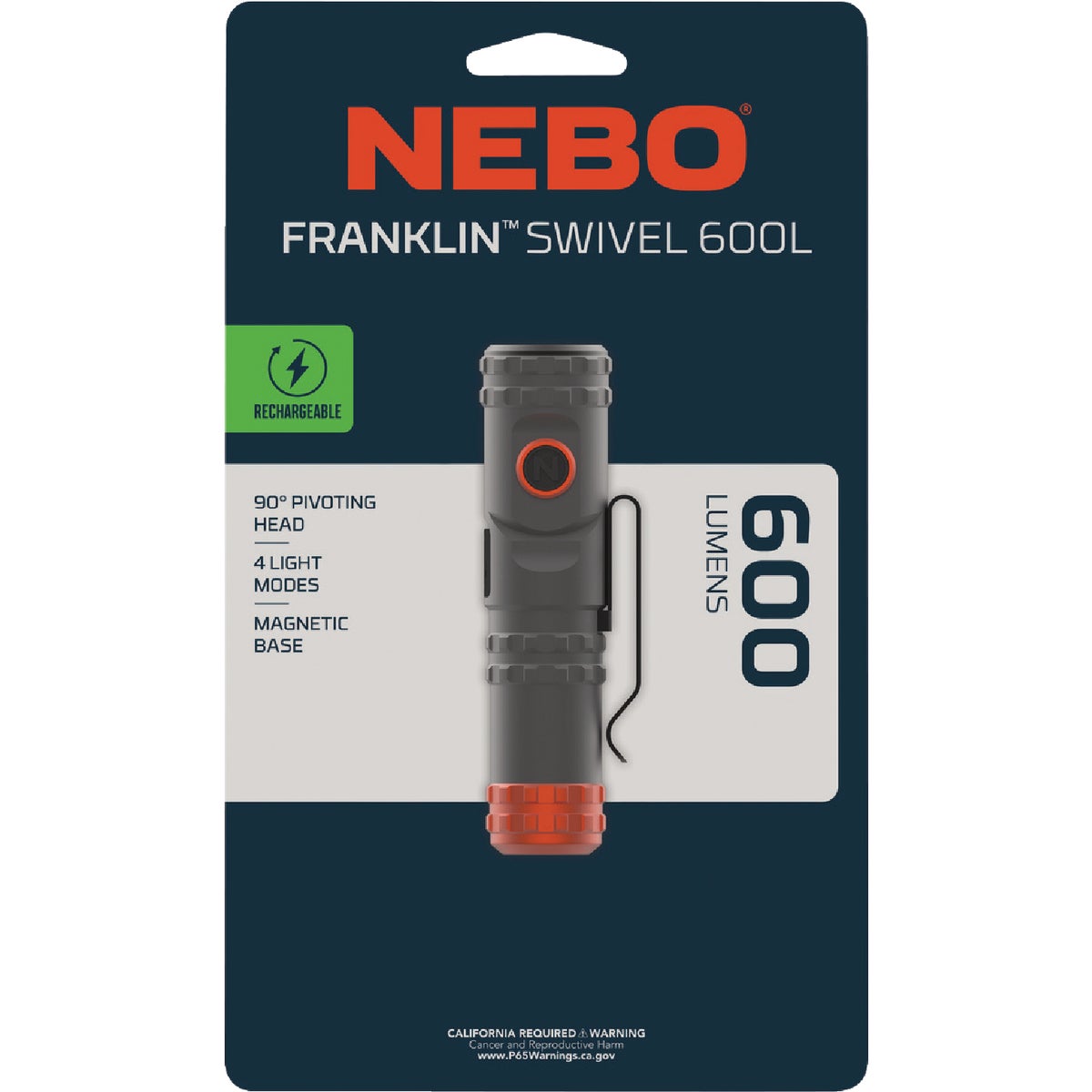 Nebo Franklin Swivel LED Rechargeable Compact Flashlight Image 2