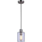 Home Impressions Portland 1-Bulb Brushed Nickel Incandescent Pendant Light Fixture Image 1