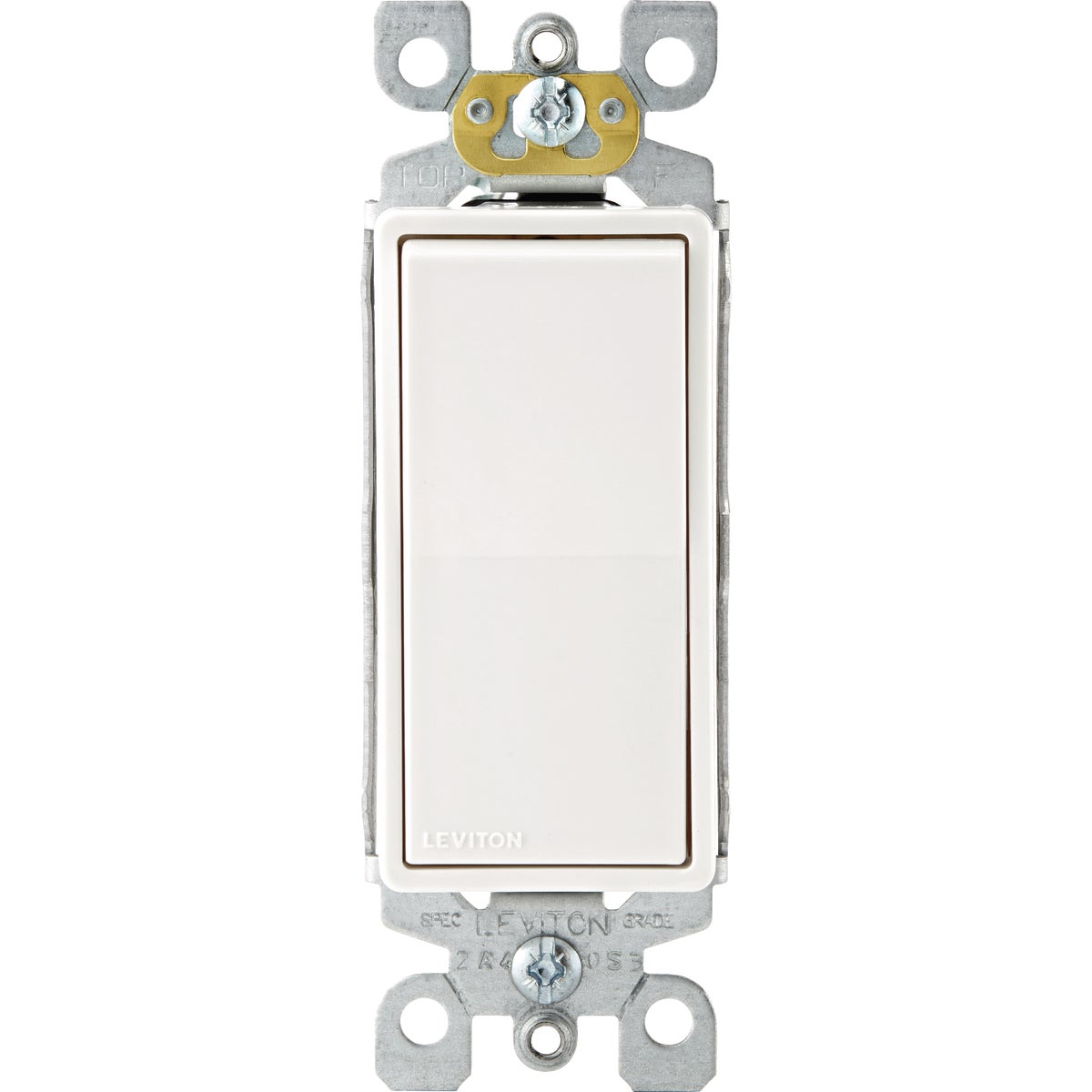 Leviton Decora Edge Anti-Microbial Rocker White 15A Quiet 3-Way Switch