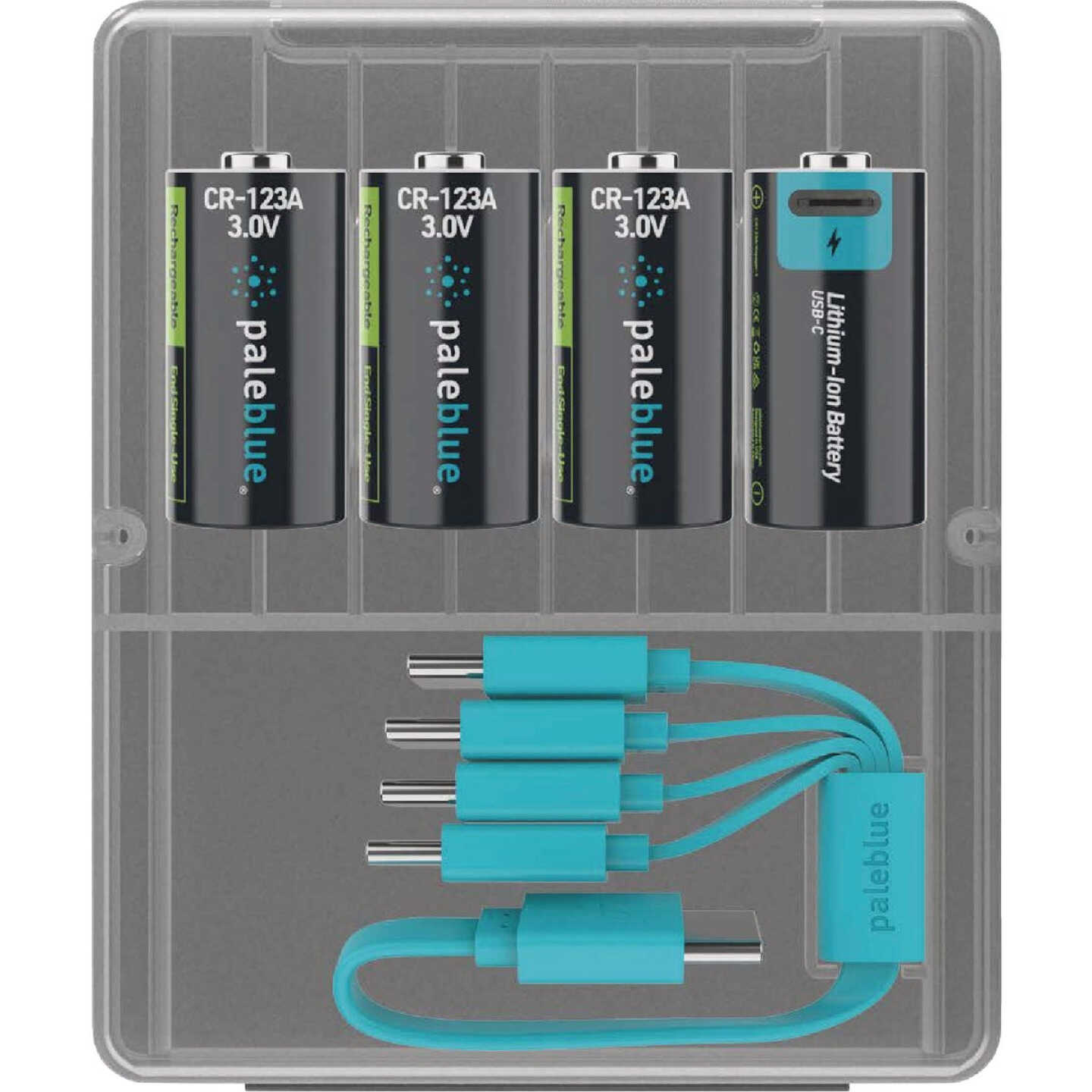 Paleblue CR123A Lithium-Ion Rechargeable Battery (4-Pack) Image 1