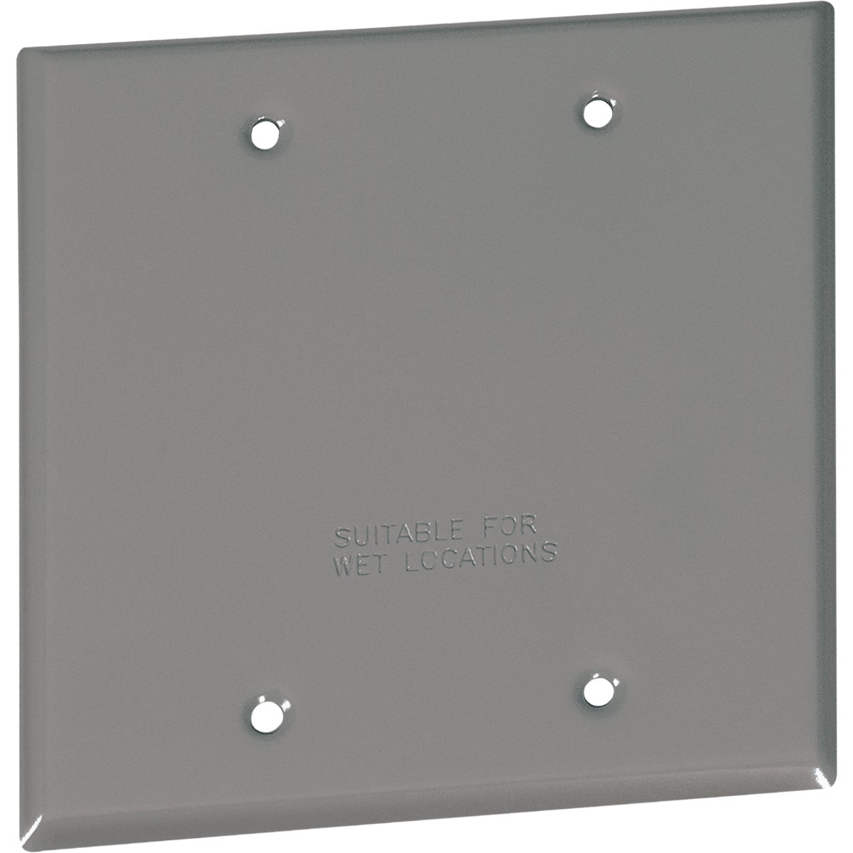Southwire Double Gang Gray Weatherproof Blank Cover