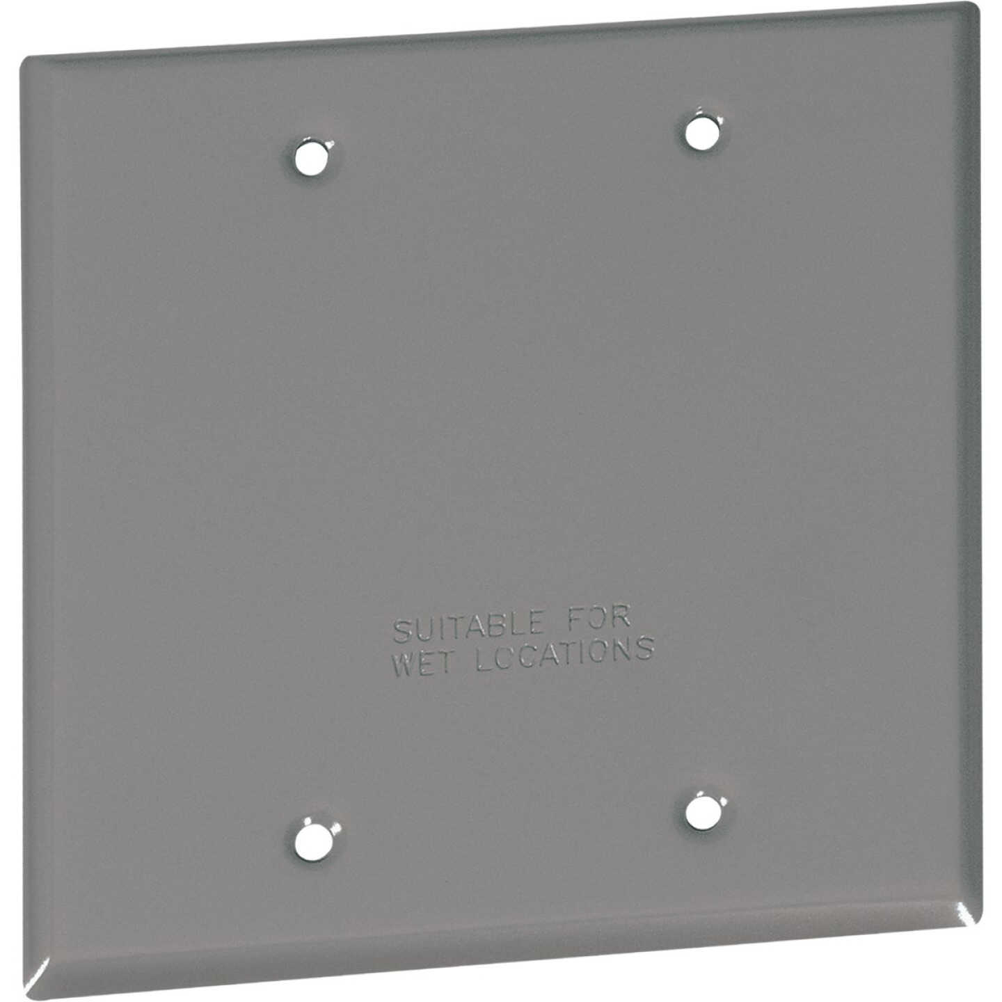 Southwire Double Gang Gray Weatherproof Blank Cover Image 1