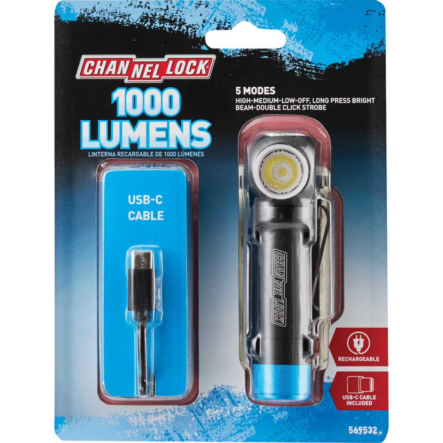 Channellock 1000 Lm. LED Rechargeable Headlamp Image 1