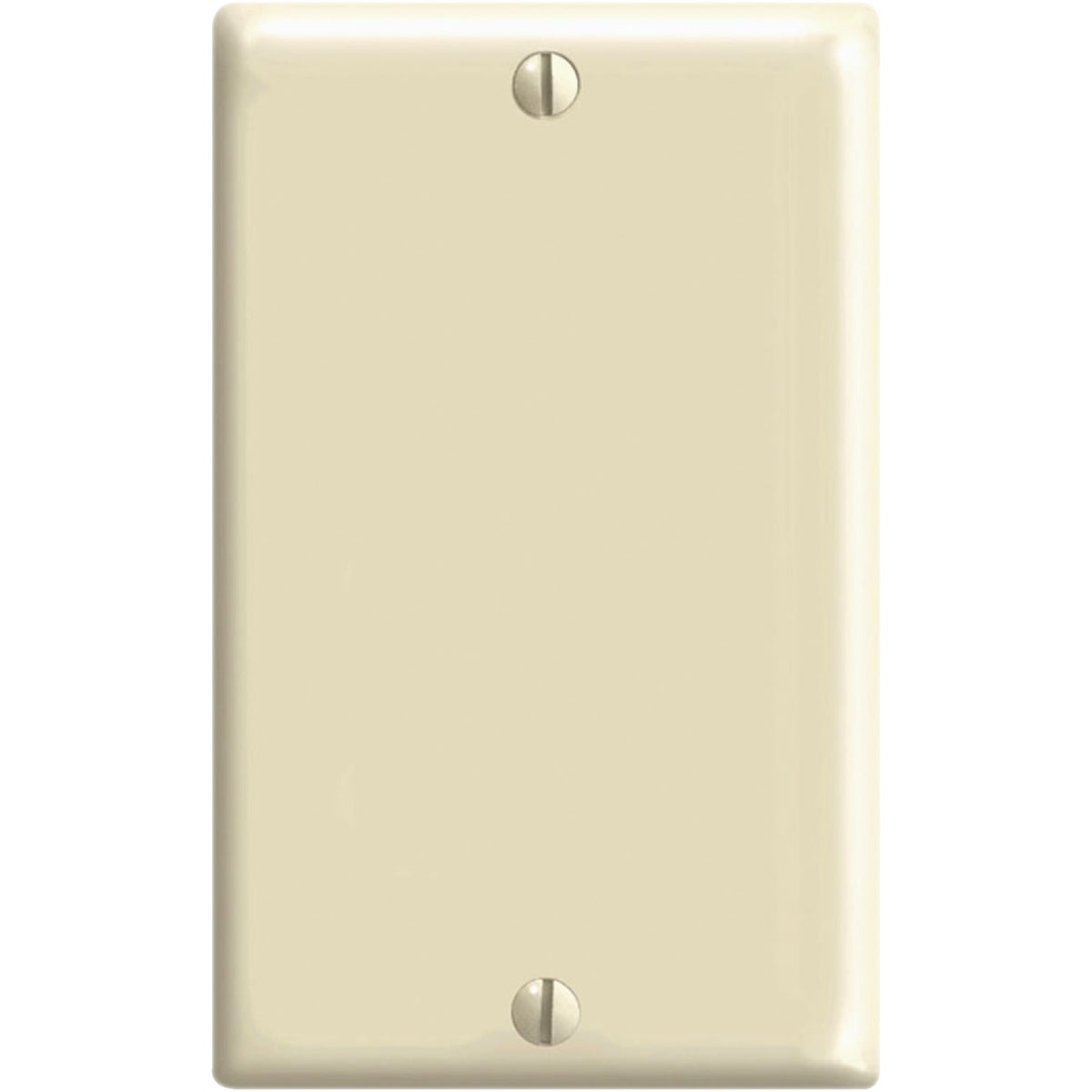 Leviton 1-Gang Mid-Way Thermoplastic Nylon Blank Wall Plate, Ivory Image 1