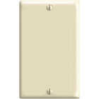 Leviton 1-Gang Mid-Way Thermoplastic Nylon Blank Wall Plate, Ivory Image 1