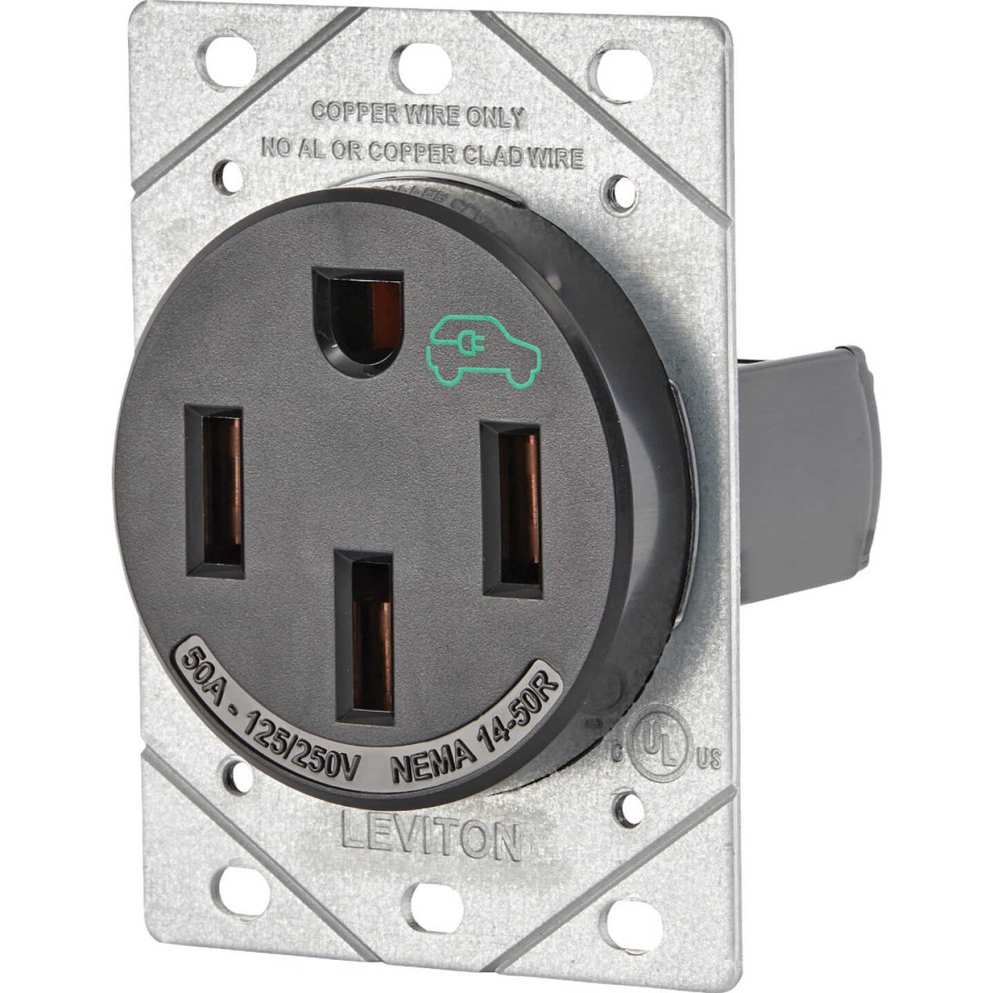 Leviton 50A 125/250V NEMA 14-50R EV Charging Receptacle Image 2