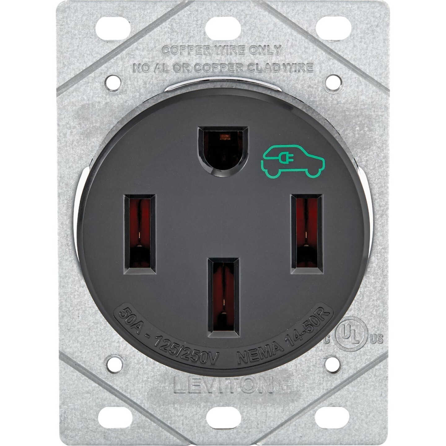 Leviton 50A 125/250V NEMA 14-50R EV Charging Receptacle Image 4