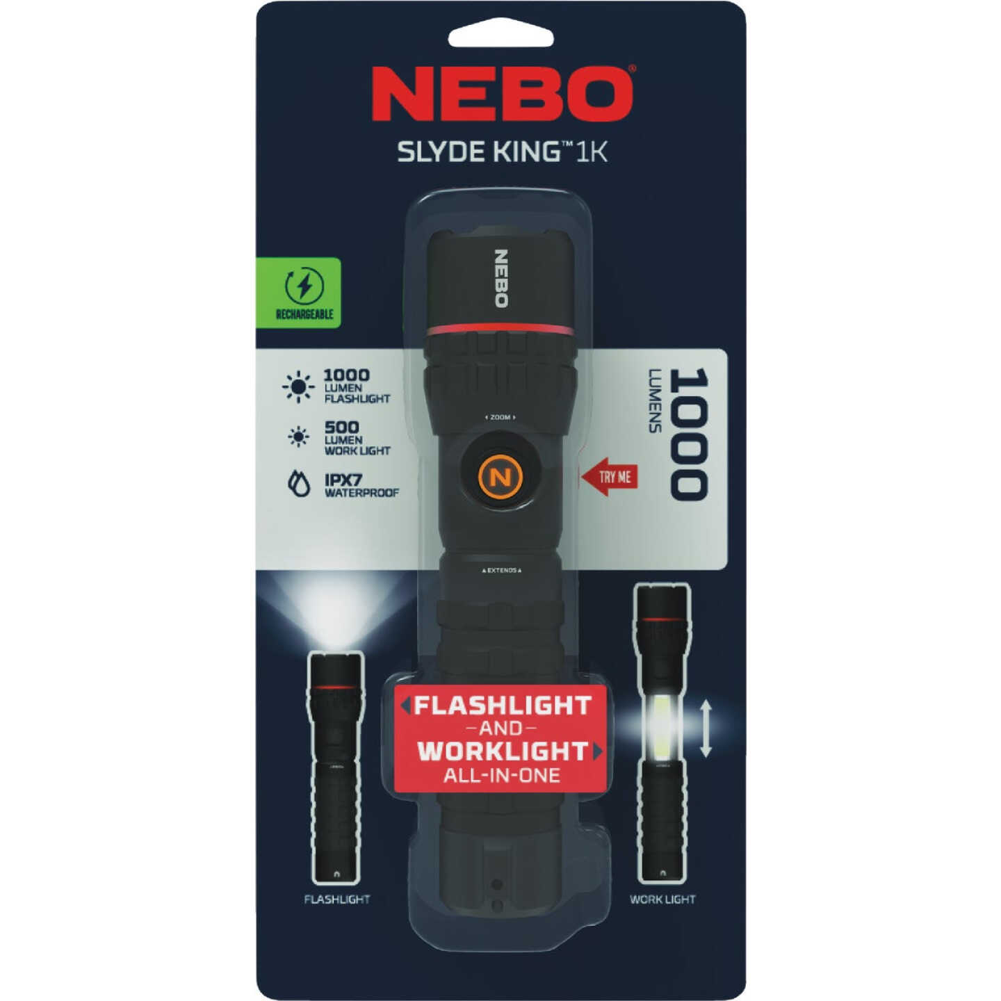 Nebo Slyde King LED Rechargeable Flashlight & Worklight Image 5