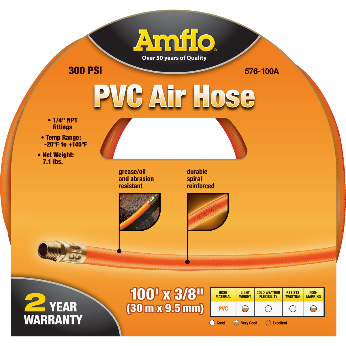 Amflo 3/8 In. x 100 Ft. PVC Air Hose Image 2