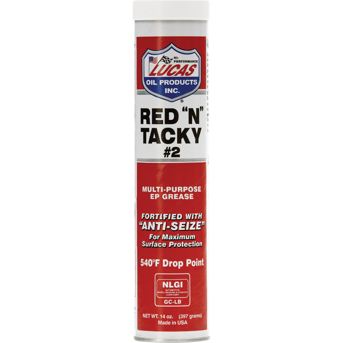 Lucas Oil Red 'N' Tacky 14 Oz. Tube Red Lithium Grease Image 1