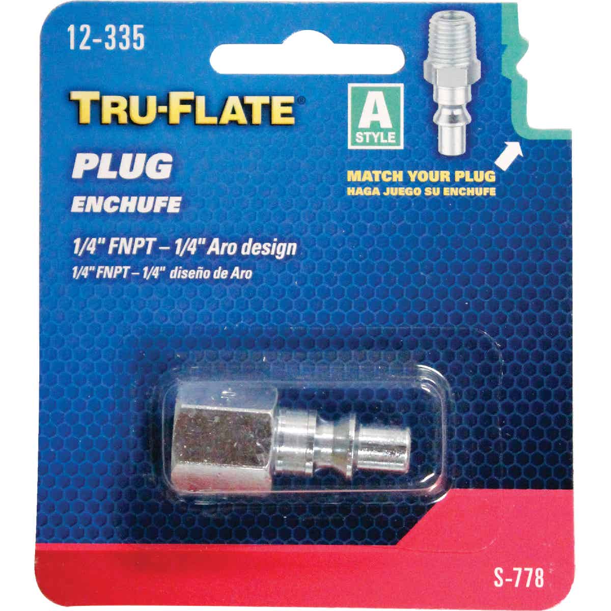 Tru-Flate ARO 1/4 In. FNPT A-Style Steel Plug Image 2