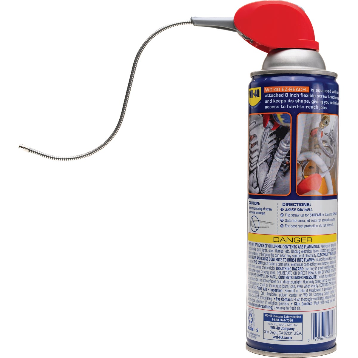 WD-40 14.4 Oz. Aerosol Multi-Purpose Lubricant with EZ Reach 8 In. Metal Straw Image 4
