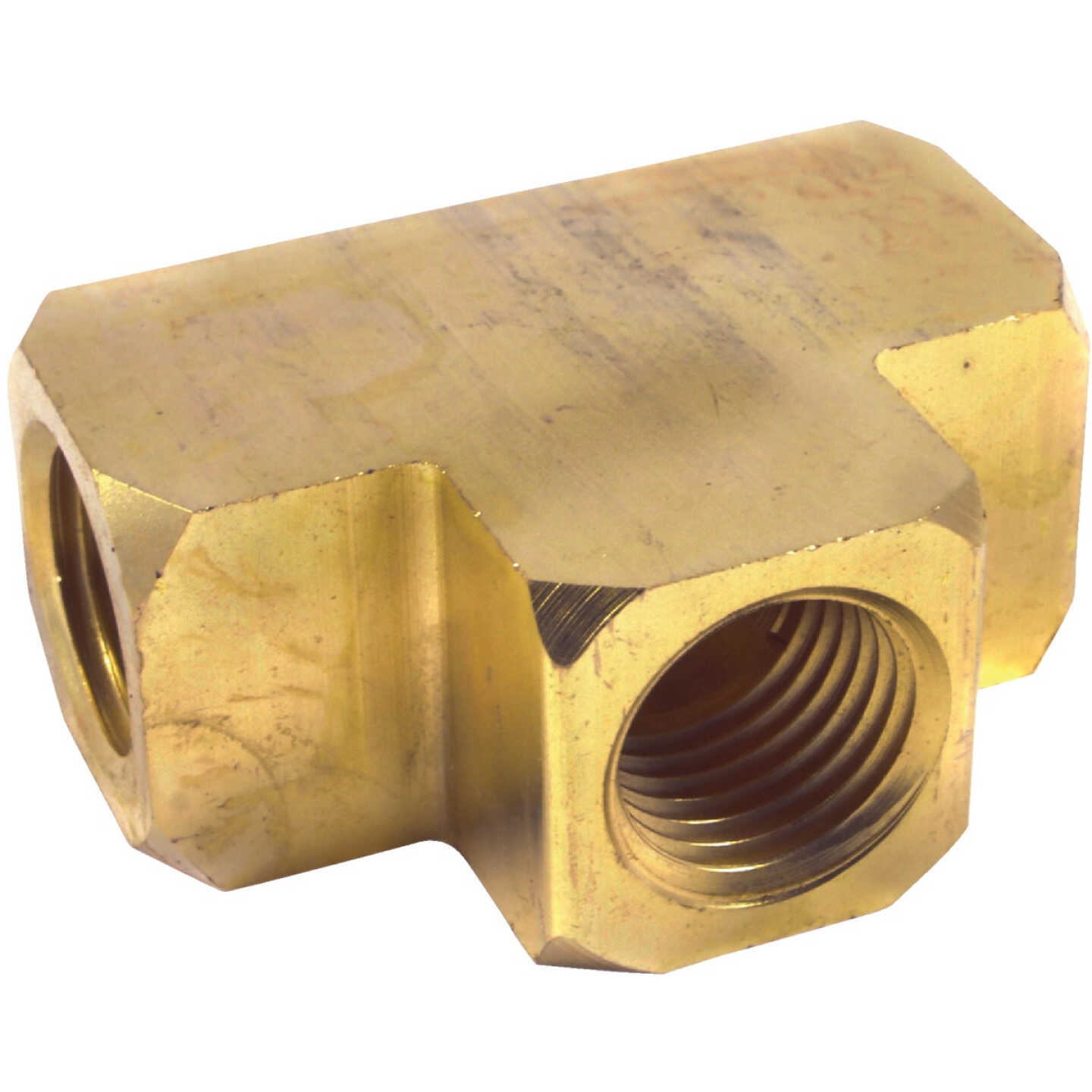 Forney 1/4 In. NPT Brass Female Air Hose Tee Image 1