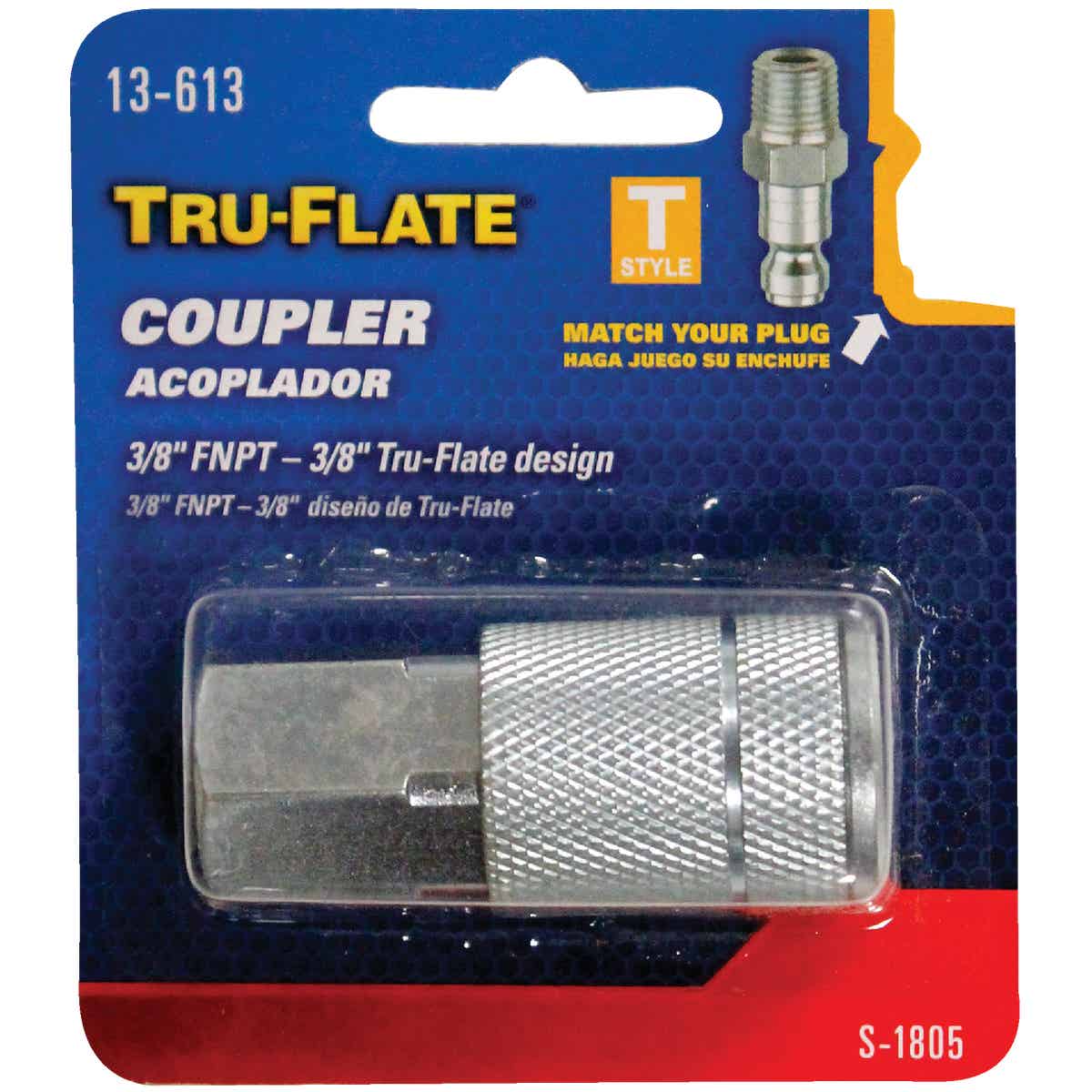 Tru-Flate Series Push-to-Connect 3/8 In. FNPT Coupler Image 2