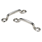 Seachoice 2-11/16 In. L x 11/32 x 1-7/32 In. ID Nickel Plated Brass Wire Battery Eye Strap (2-Pack) Image 1