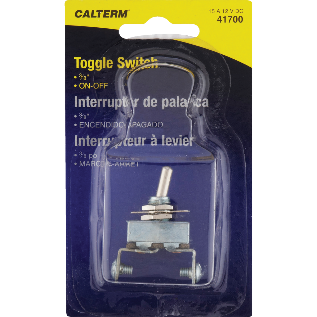Calterm Screw 15A 12V Nickel Toggle Switch Image 2