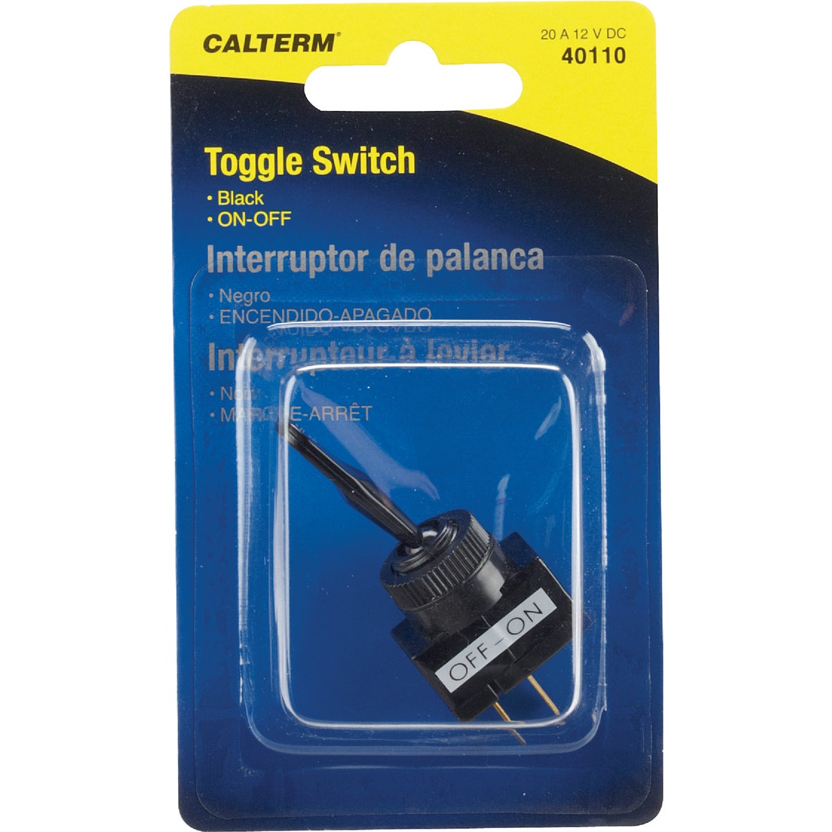 Calterm Duck Bill 20A Black Toggle Tab Switch