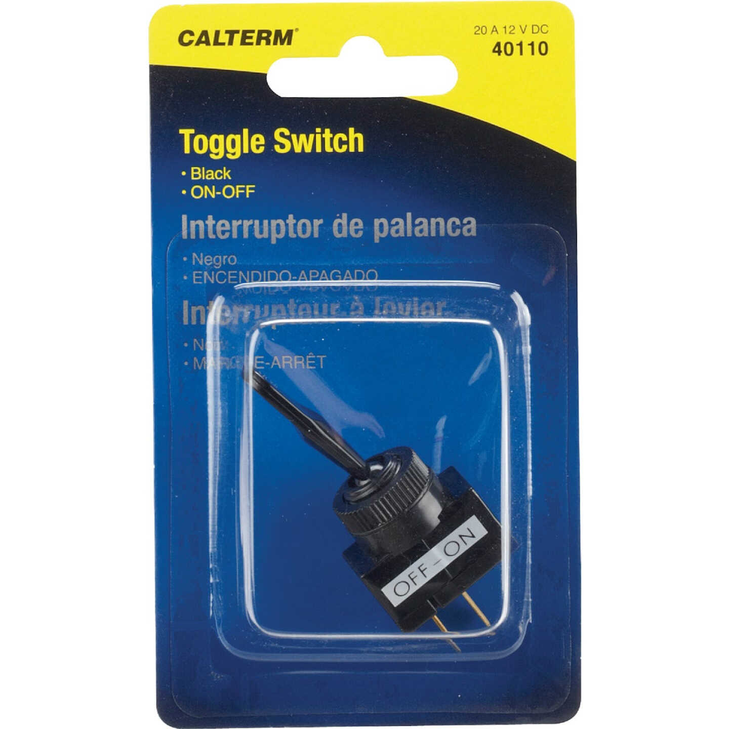 Calterm Duck Bill 20A Black Toggle Tab Switch Image 1