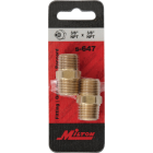 Milton Hex 3/8 In. NPT Brass Hex Nipple Coupler Image 2