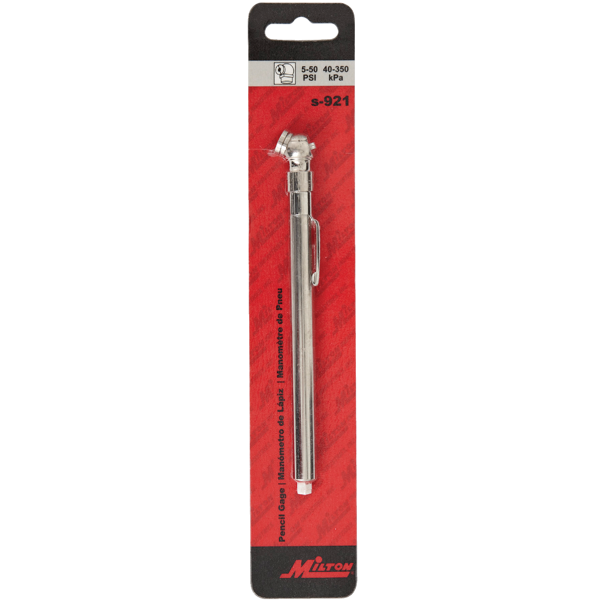 Milton 5-50 psi Chrome-Plated Tire Gauge Image 2
