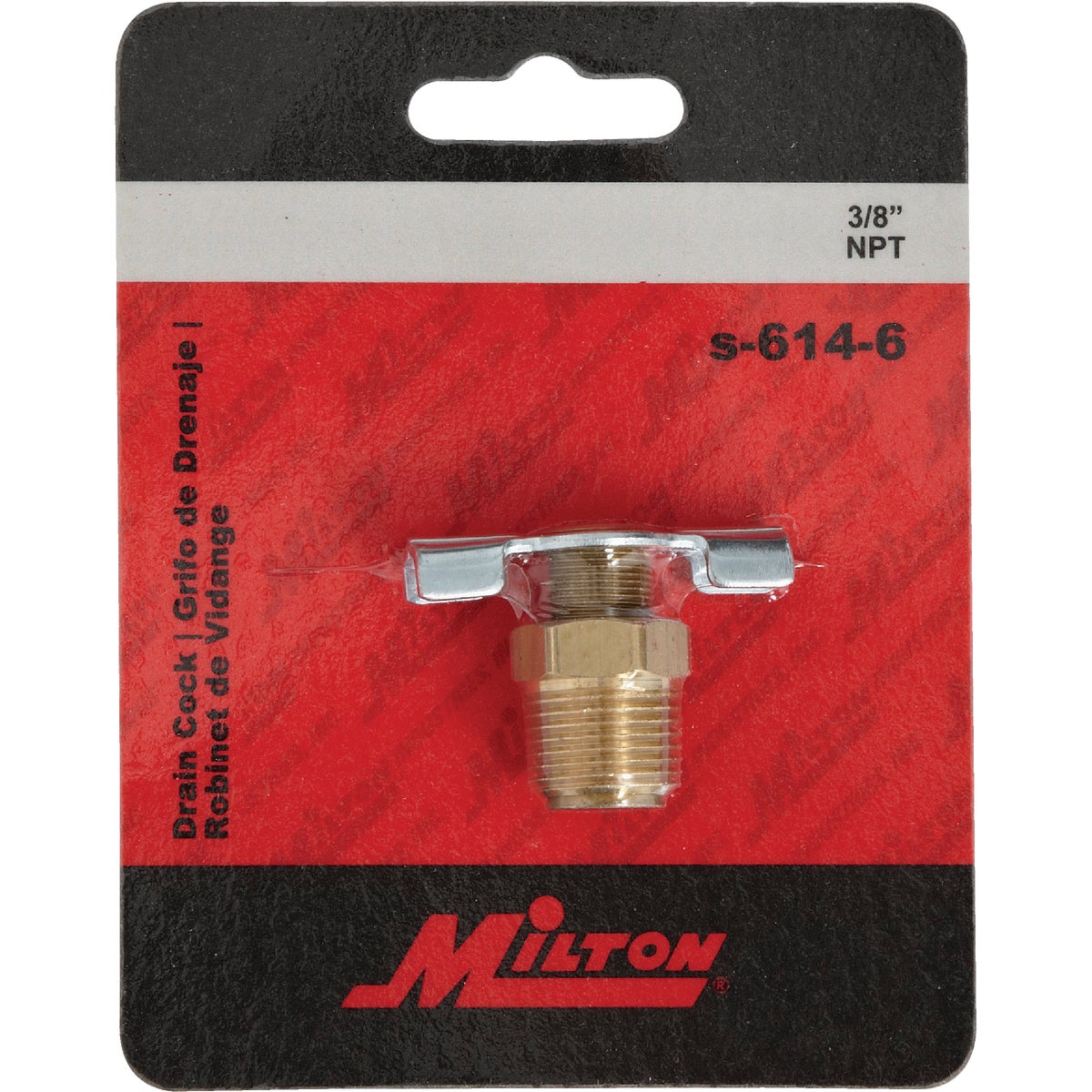 Milton 3/8 In. NPT Brass Drain Cock Image 2
