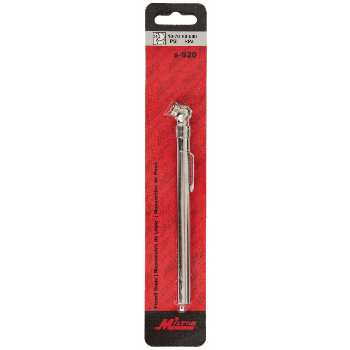 Milton 10-70 psi Chrome-Plated Tire Gauge Image 2