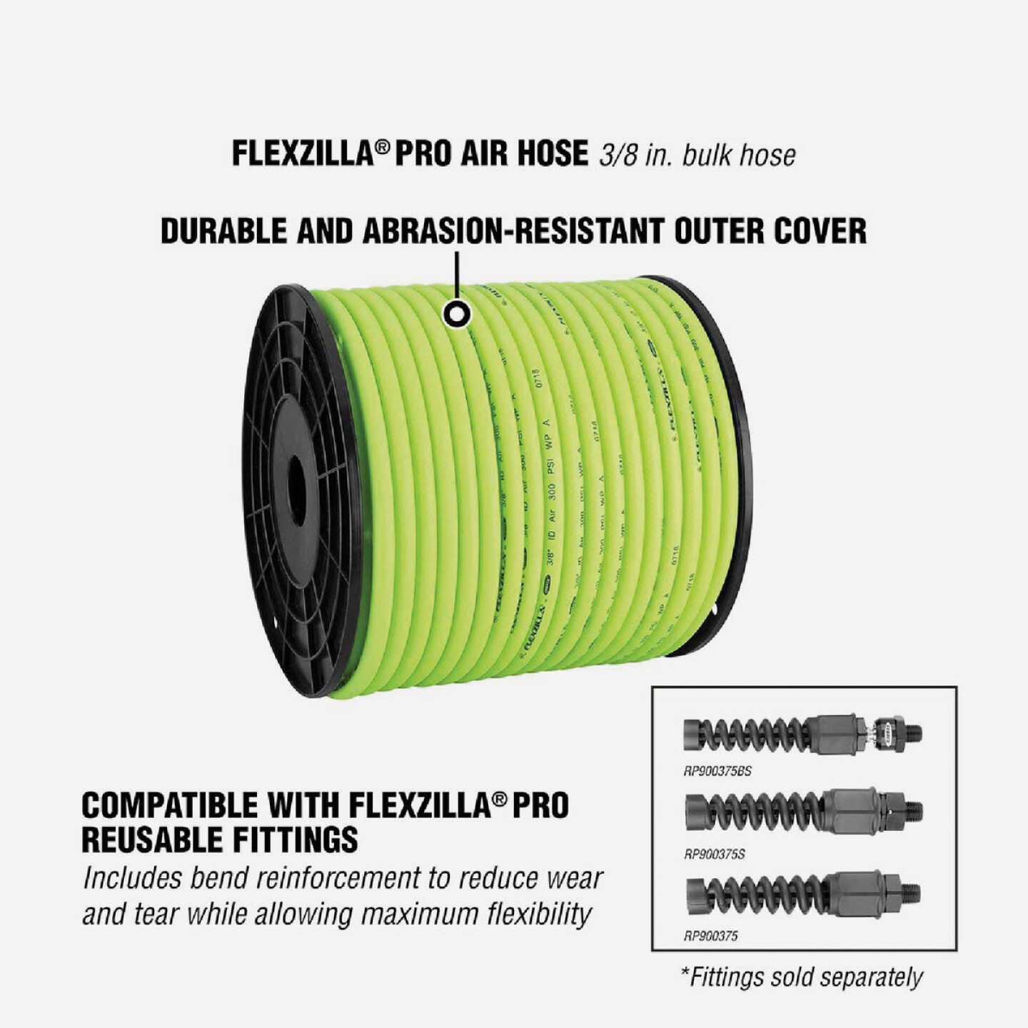 Flexzilla Pro 3/8 In. x 250 Ft. Polymer-Blend Bulk Air Hose Image 2