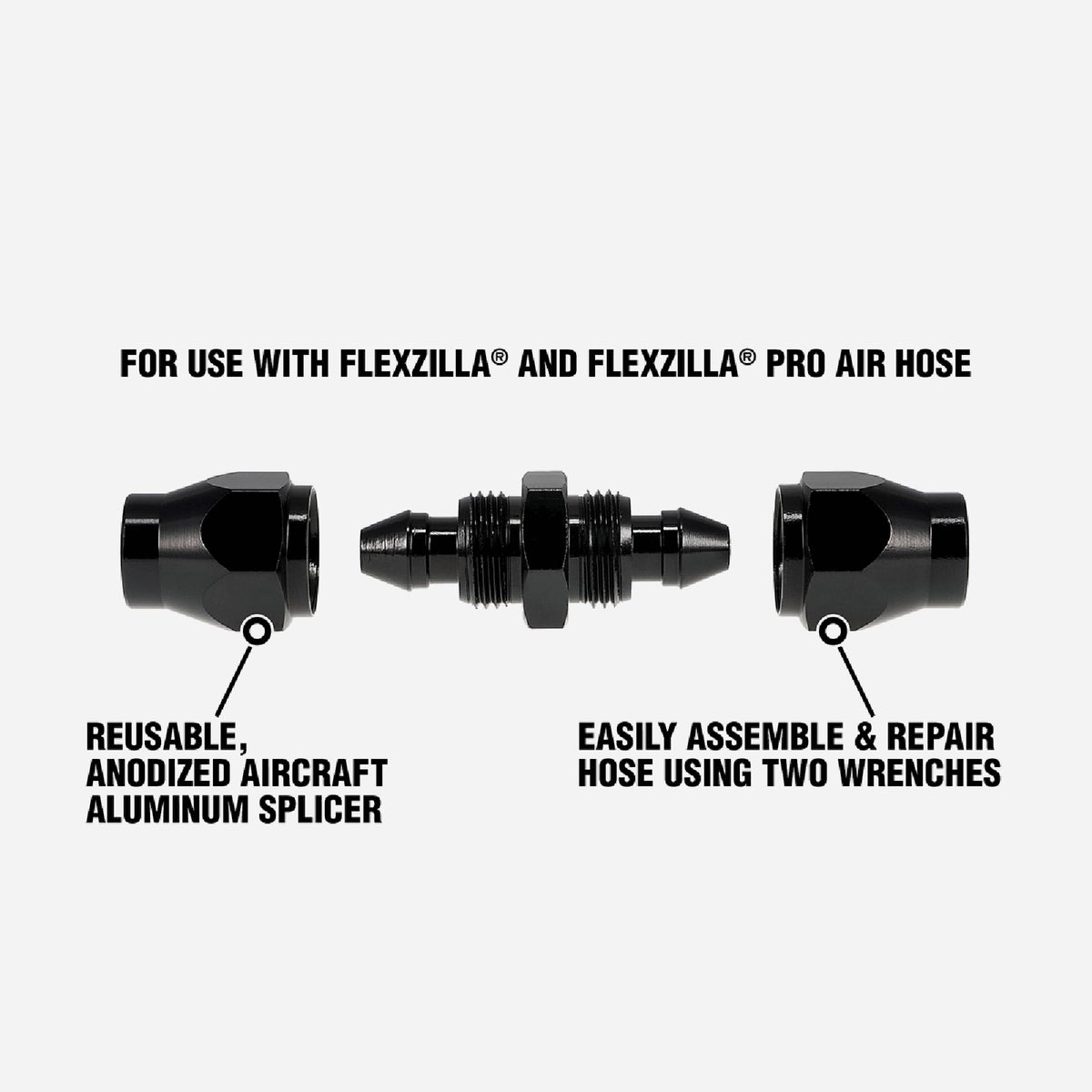 Flexzilla Pro 1/4 In. Barb Reusable Air Hose Splicer Image 2