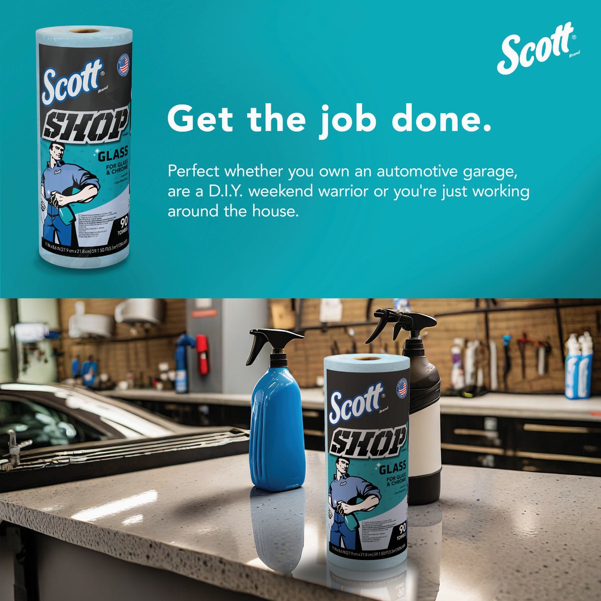 Scott 11 In. W x 8.6 In. L Glass Shop Towel (90-Count) Image 4