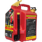 SureCan 5 Gal. Plastic Gasoline Safety Fuel Can, Red Image 1