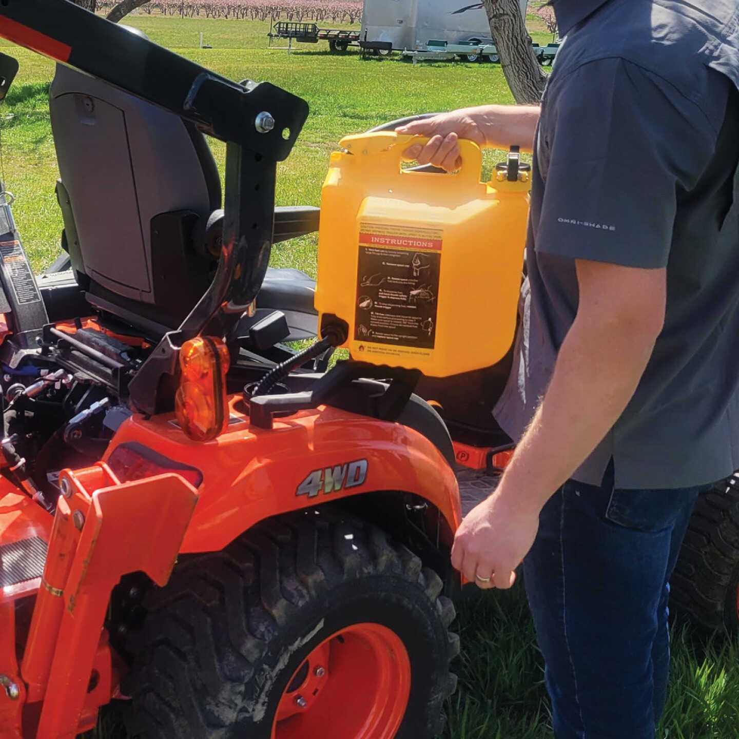 SureCan 5 Gal. Plastic Diesel Safety Fuel Can, Yellow Image 2