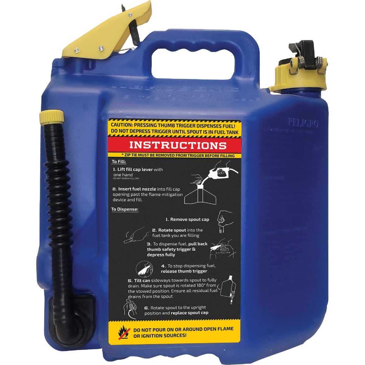 SureCan 5 Gal. Plastic Kerosene Safety Can, Blue Image 6