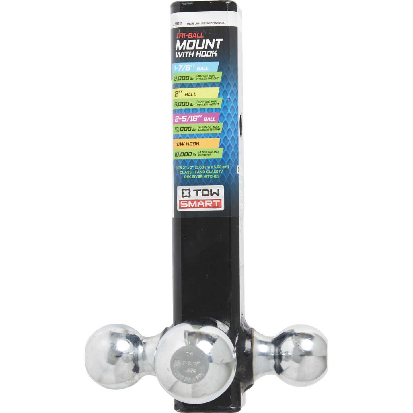 TowSmart Tri Hitch Ball Mount with Hook Image 2