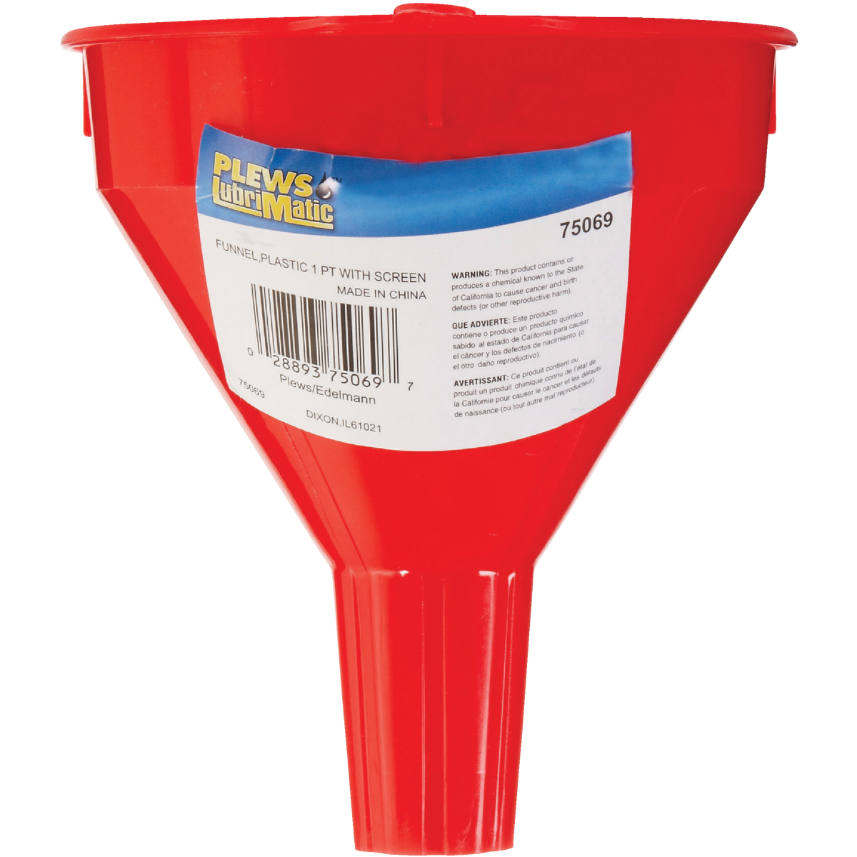Plews LubriMatic 1 Pt. Plastic All-Purpose Funnel Image 2