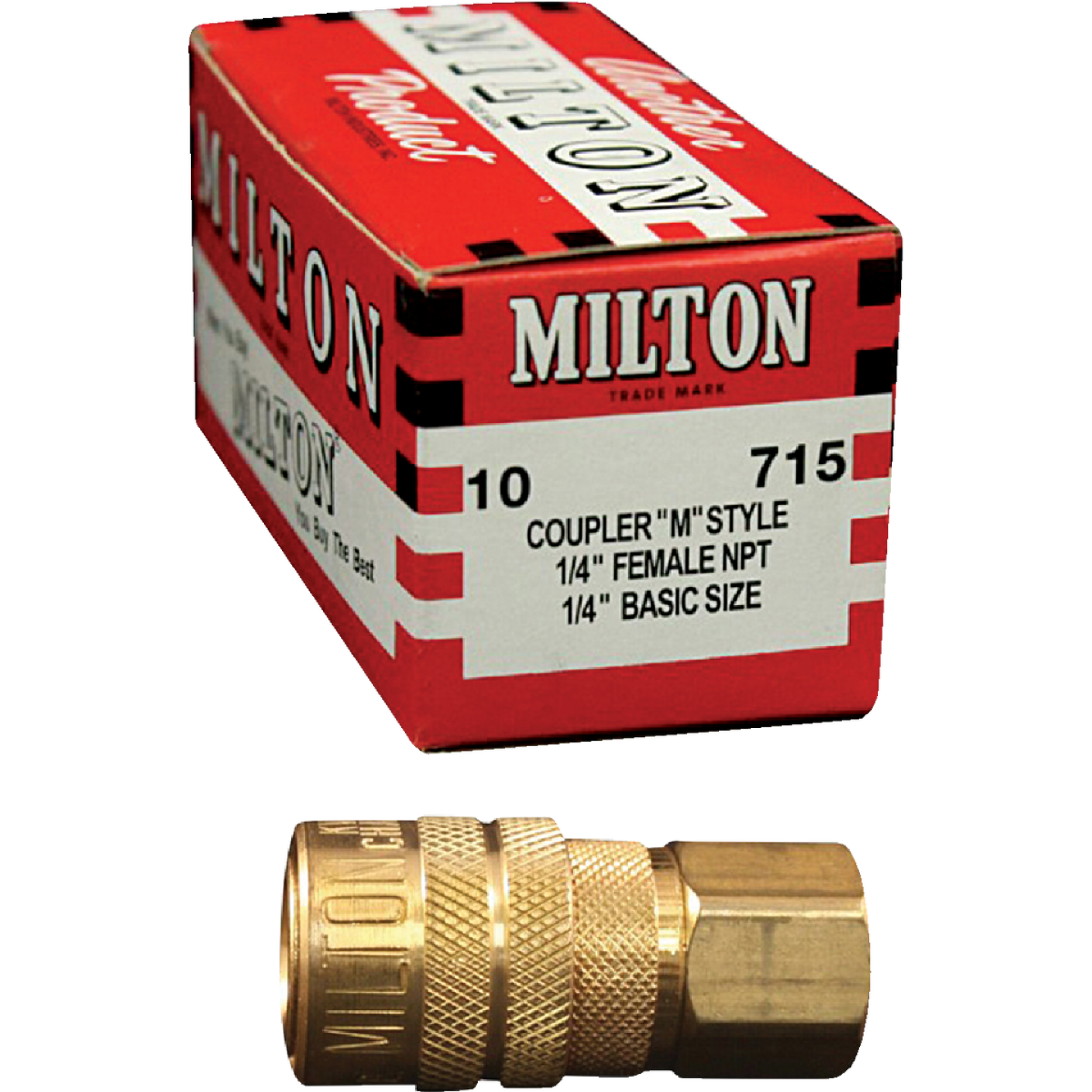 Milton Kwik Change M-Style 1/4 In. Female NPT Coupler (10-Pack) Image 1