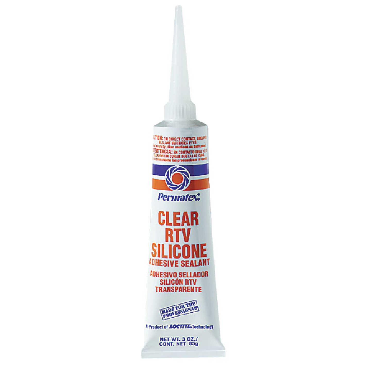 Permatex 3 Oz. Clear RTV Silicone Adhesive Sealant Image 1