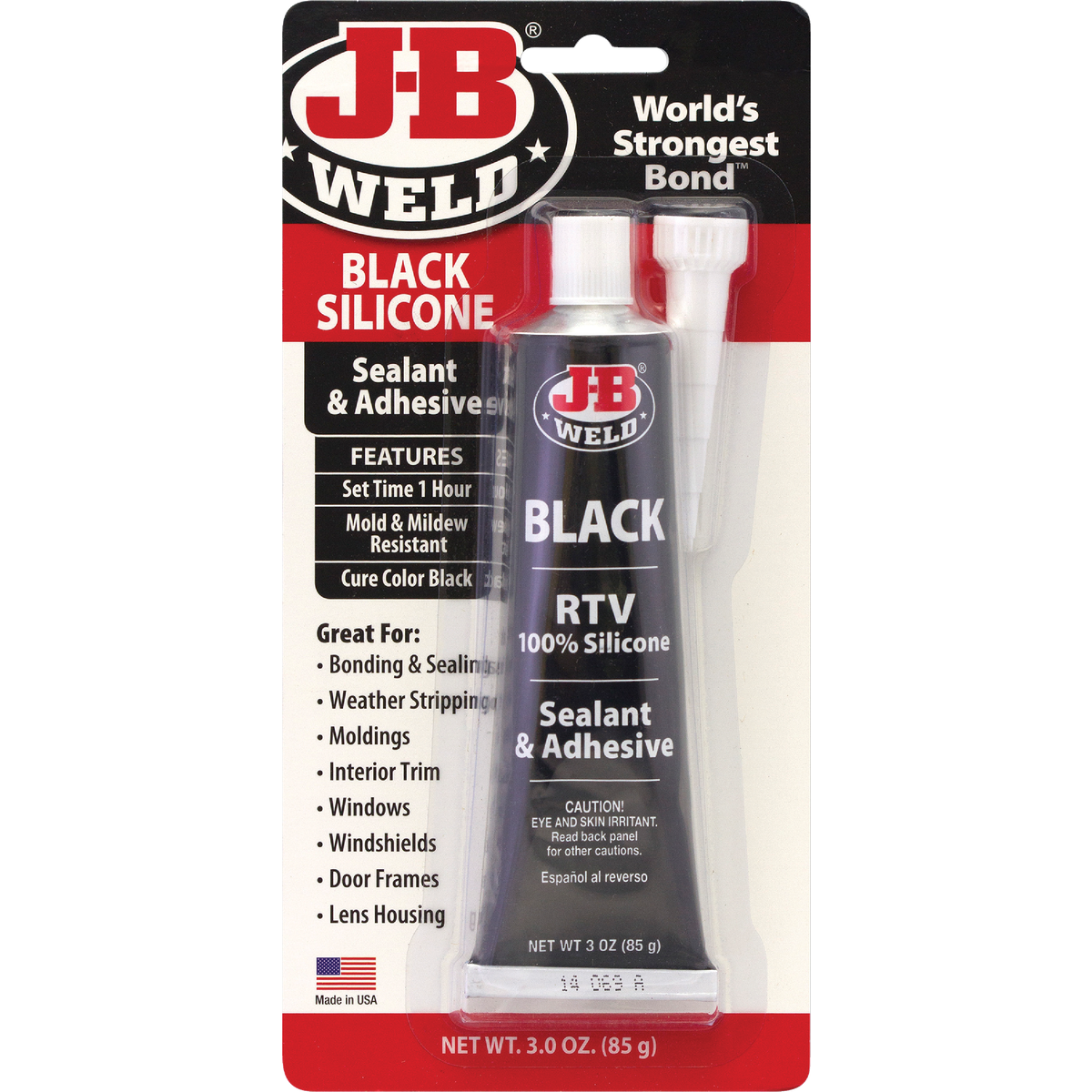 J-B Weld 3 Oz. Black All-Purpose RTV Silicone Sealant & Adhesive Image 1
