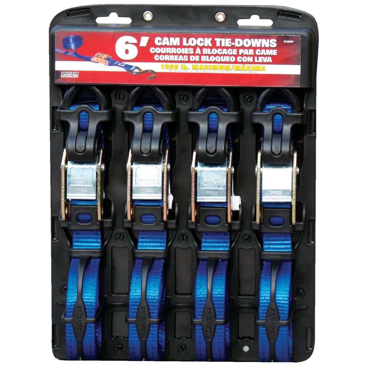 Erickson 1" x 6' Polyester Tie Down Strap (4-Pack) Image 2