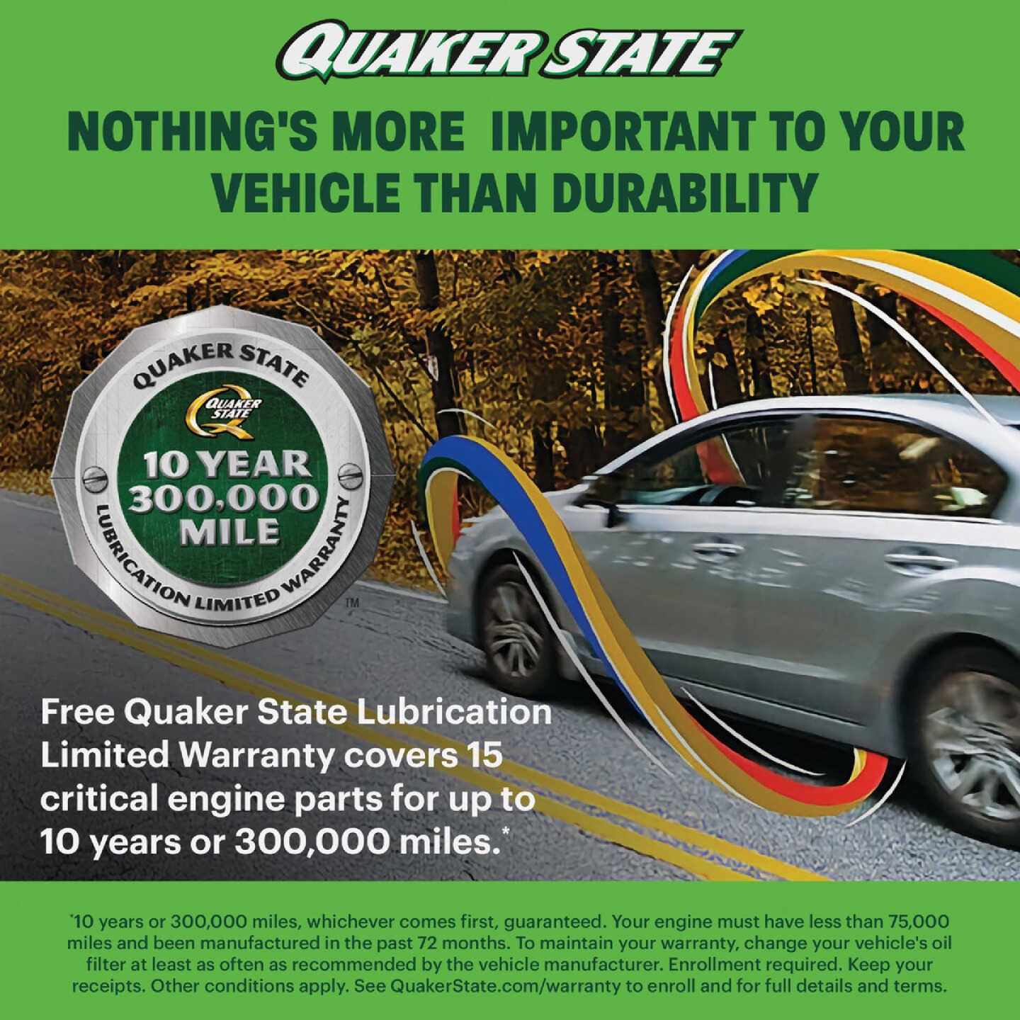 Quaker State Full Synthetic 5W-20 Motor Oil, 1 Qt. Image 2