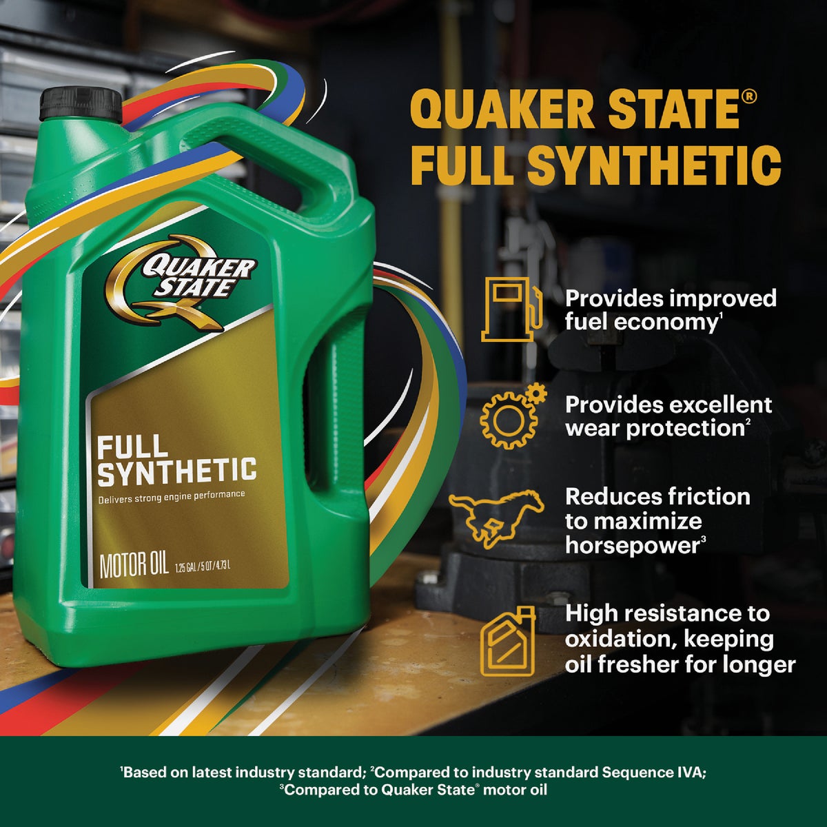 Quaker State Full Synthetic 5W-20 Motor Oil, 1 Qt. Image 3