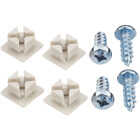 Custom Accessories White License Plate Fasteners Image 1